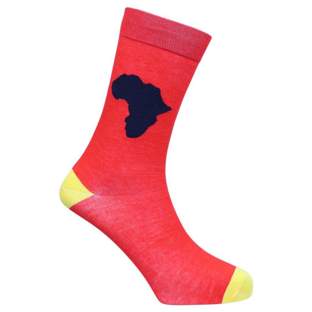 Africa (Red) Bamboo Socks