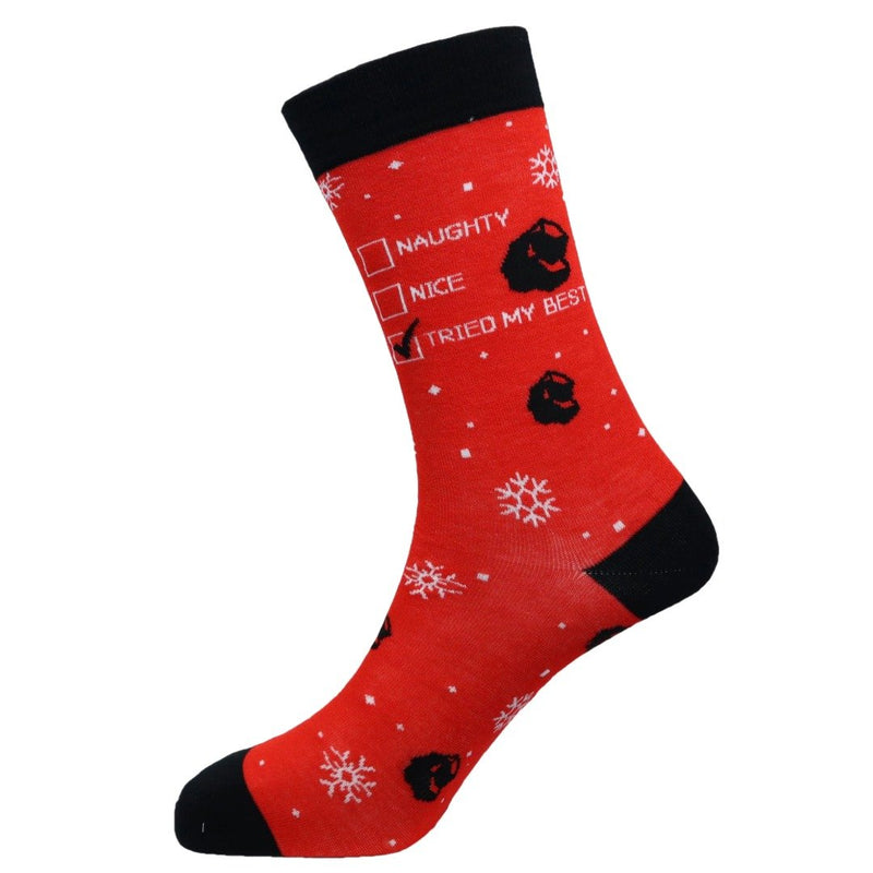 Christmas Naughty List Sock