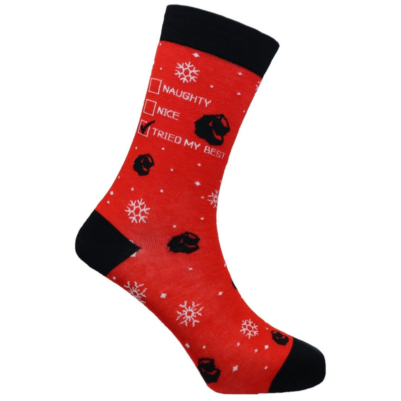Christmas Naughty List Sock