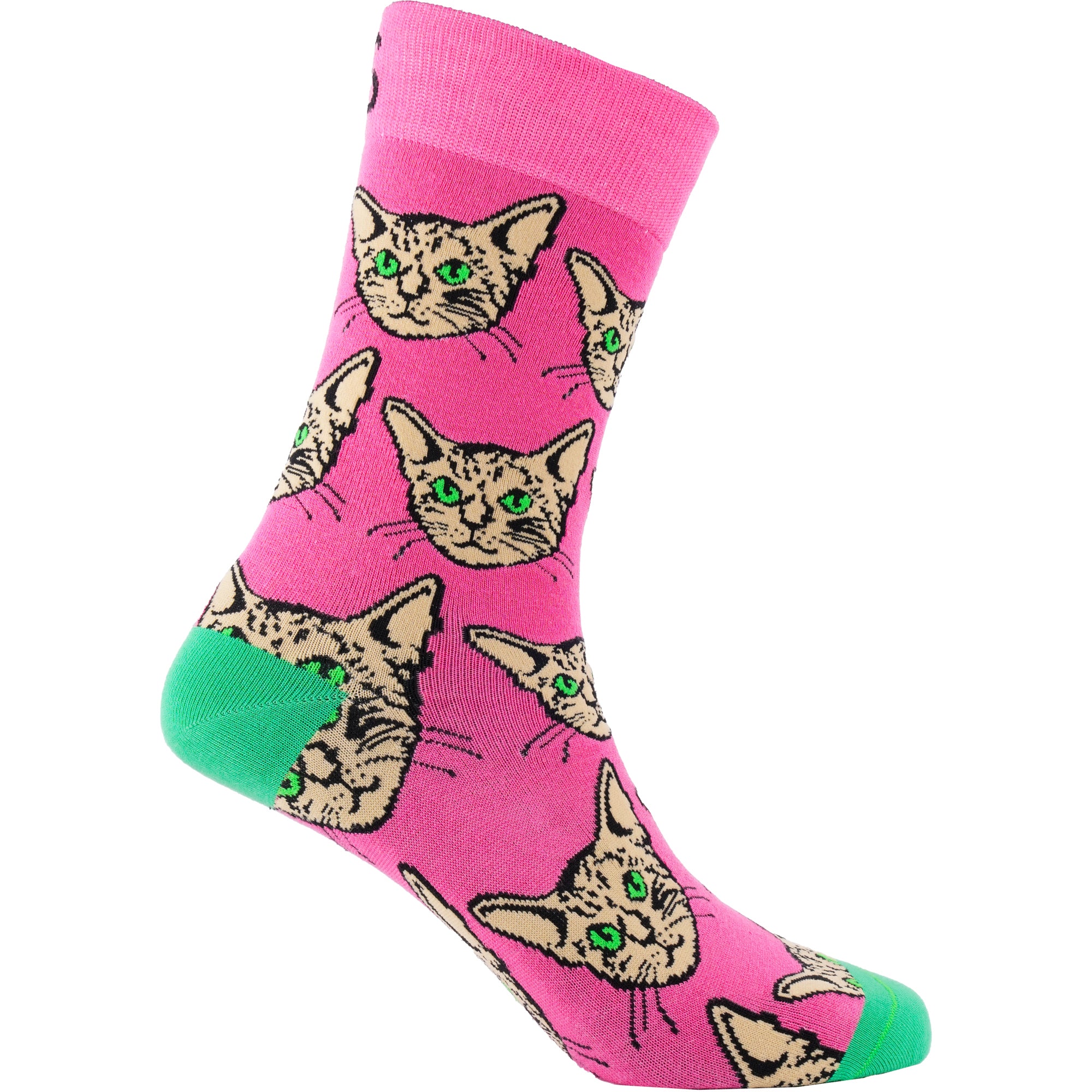 Pink Kitty Bamboo Socks